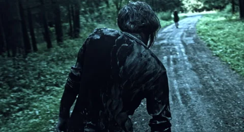 Zombies are walking through the woods. 库存影片 66855343
