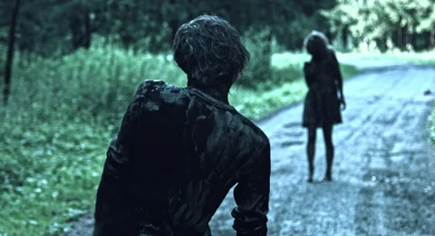 Zombies are walking through the woods. Vídeo Stock 66855517