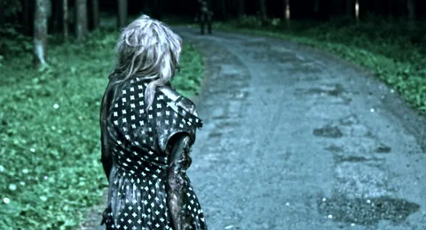 Zombies are walking through the woods. 库存影片 66858584
