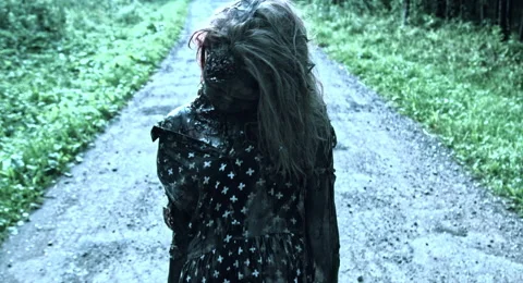 Zombies are walking through the woods. Stock Footage 66867952