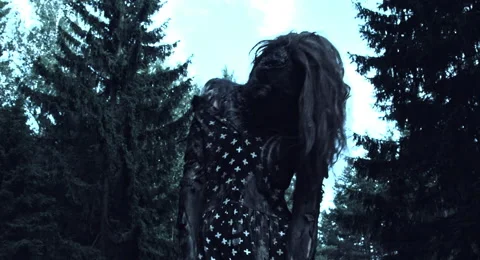 Zombies are walking through the woods. 스톡 동영상 66875359