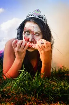 Zombies in the cemetery Stock Photos