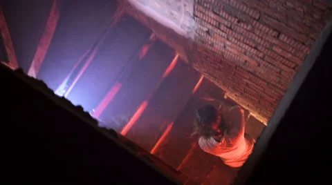 Zombies crawling on stairs Stock Footage 68749961