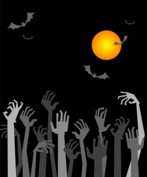 The zombies hands Stock Illustration