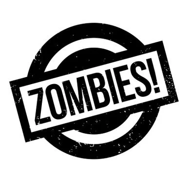 Zombies rubber stamp Stock Illustration