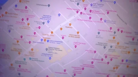 Zomm in and out google maps webpage. Stock Footage 312105004