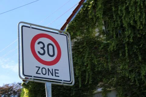Zone 30 sign Stock Photos
