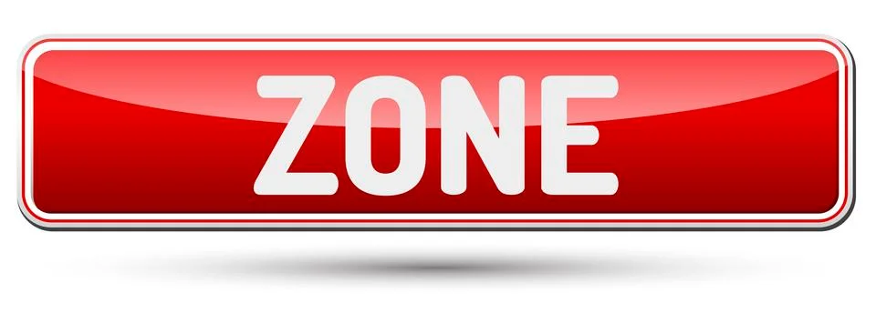 ZONE - Abstract beautiful button with text. Stock Illustration