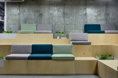 Zone with benches Stock-Fotos