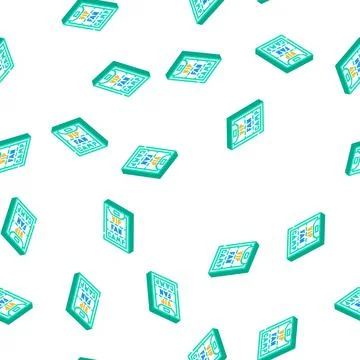 Zone distribution in front of stage isometric icon seamless pattern Stock Illustration
