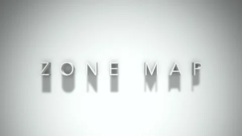 Zone map 3D title animation with shadows on a white background Stock Footage 297384109