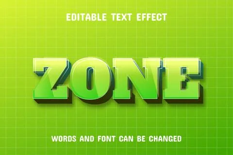 Zone text - gradient text effect Stock Illustration