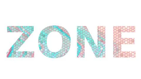 ZONE Word text design image stock Stock Illustration