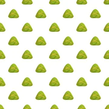 Zongzi pattern creating traditional chinese food background Stock Illustration