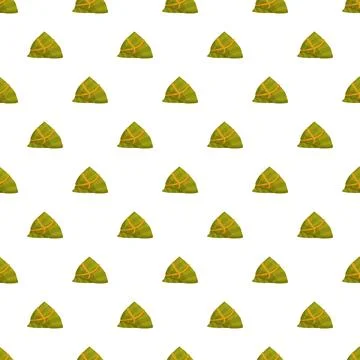 Zongzi rice dumplings seamless pattern for dragon boat festival Stock Illustration