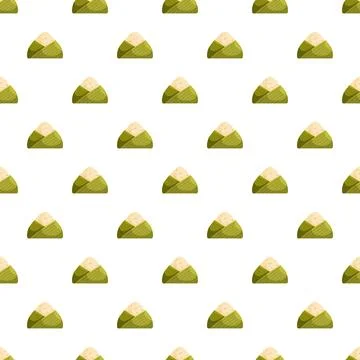 Zongzi seamless pattern for dragon boat festival food Illustrazione stock
