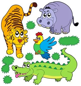 ZOO animals collection  Stock Illustration
