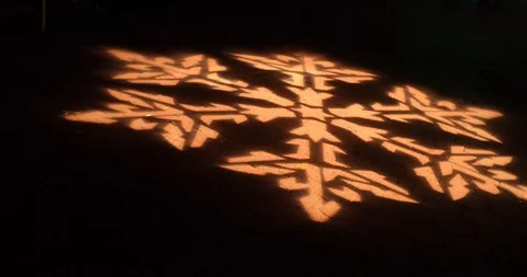 Zoo Christmas Lights Snowflake projected on the pavement Stock Footage 121490848