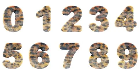 Zoo digits Stock Illustration