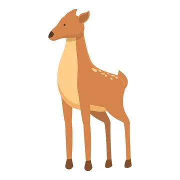 Zoo doe icon cartoon vector. Forest animal Stock Illustration