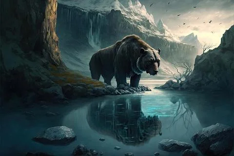 A Zoo In The Hills Stock Illustration