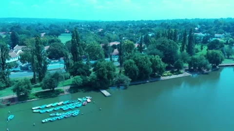 Zoo Lake Panoramic View Stock Footage 312183386