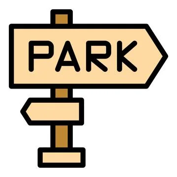 Zoo park direction icon vector flat Stock Illustration