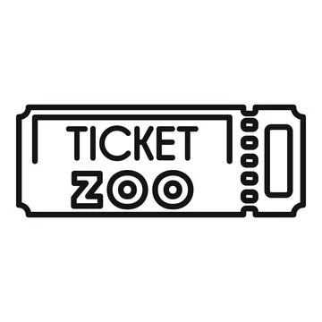 Zoo ticket admit one entry pass showing having fun Stock Illustration