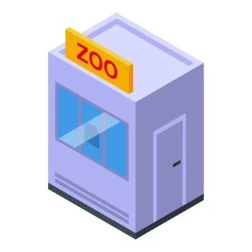 Zoo ticket icon isometric vector. Family park Ilustración de archivo