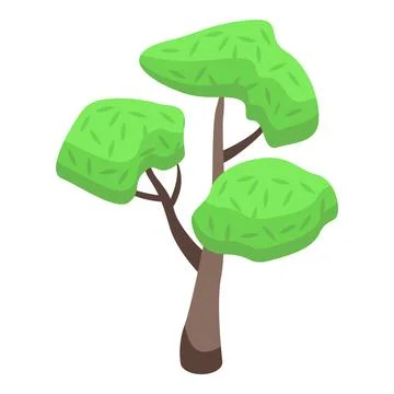 Zoo tree icon isometric vector. Family park Ilustración de archivo