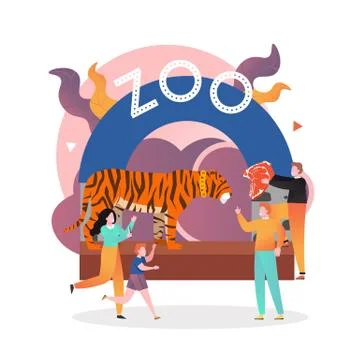 Zoo vector concept for web banner, website page 스톡 일러스트