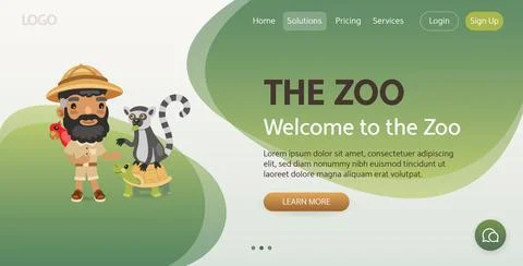 The Zoo Website Template Stock Illustration