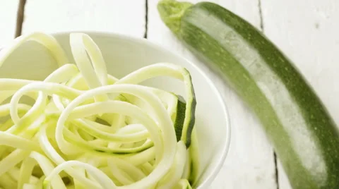 Zoodles or courgetti Stock Footage 62496780