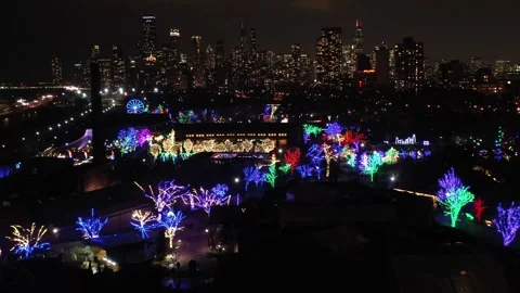 ZooLights in Chicago Vídeos de archivo 260528999