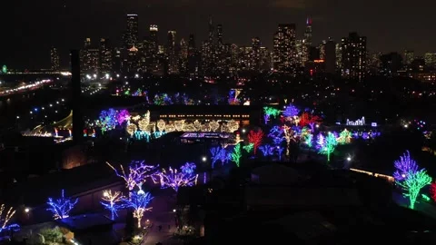 ZooLights in Chicago Vídeos de archivo 260529387