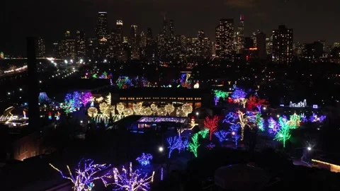 ZooLights in Chicago Vídeos de archivo 260529413
