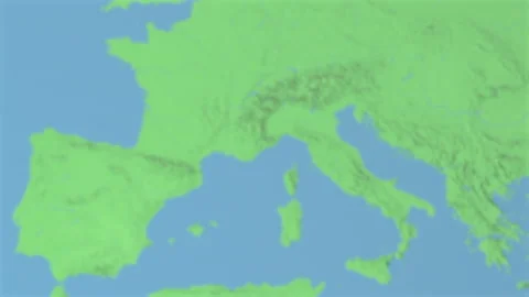 Zoom in to 3d map of Monaco Stock Footage 183170790