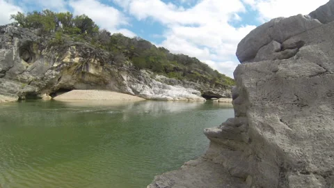 Zoom Across Pedernales Stock Footage 138724347
