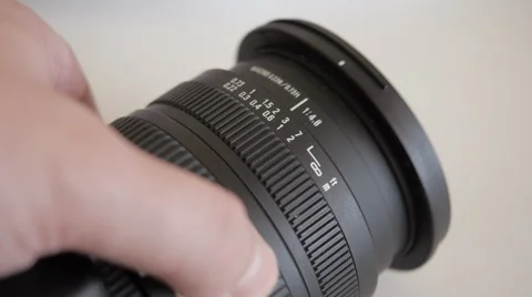 The zoom and focus on a modern camera 動画素材 41698730