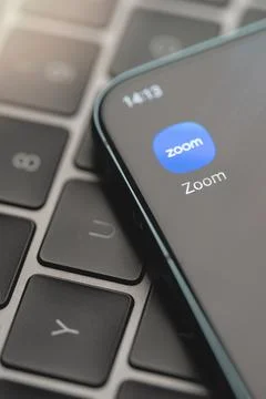 Zoom app icon Stock Photos