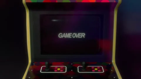 Zoom In On An Arcade Machine Stock Footage 169929255