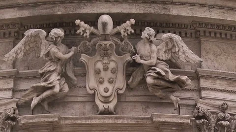 Zoom.  Architecture of Rome. Stock Footage 72457195