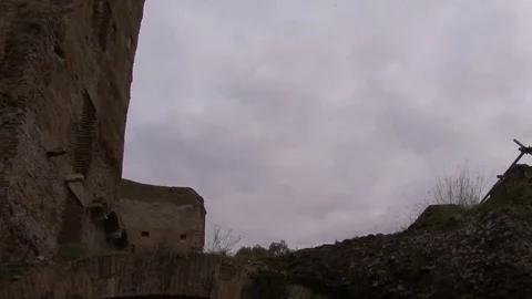 Zoom.  Architecture of Rome. Video stock 72457249