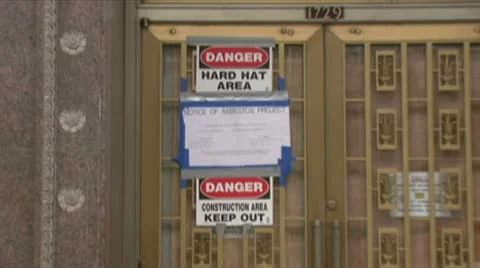 Zoom in - Asbestos dwelling Video stock 10798245