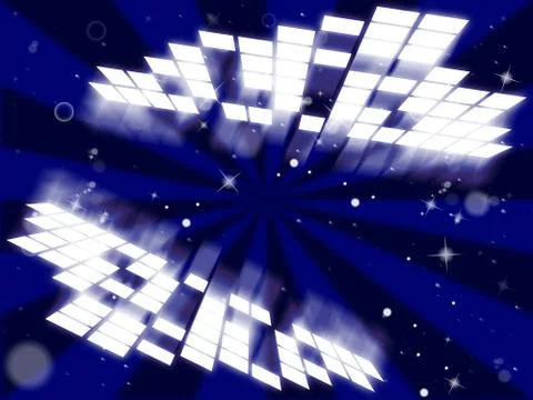 Zoom background shows deep space and backdrop Stock Illustration