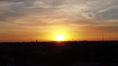 Zoom to a beautiful sunset Stock Footage 154778549