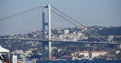 Zoom of the Bosphorus bridge 4K Stock-Footage 49097254