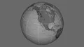 Zoom-in on Burkina Faso outlined. Grayscale contrasted 4k or 4k+ Resolution
