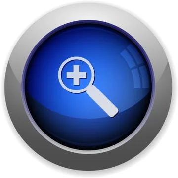Zoom in button Illustrazione stock