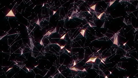 Zoom camera. Field interaction. Magical glow. Seamless loop.Futuristic Network. Stock Footage 96985586